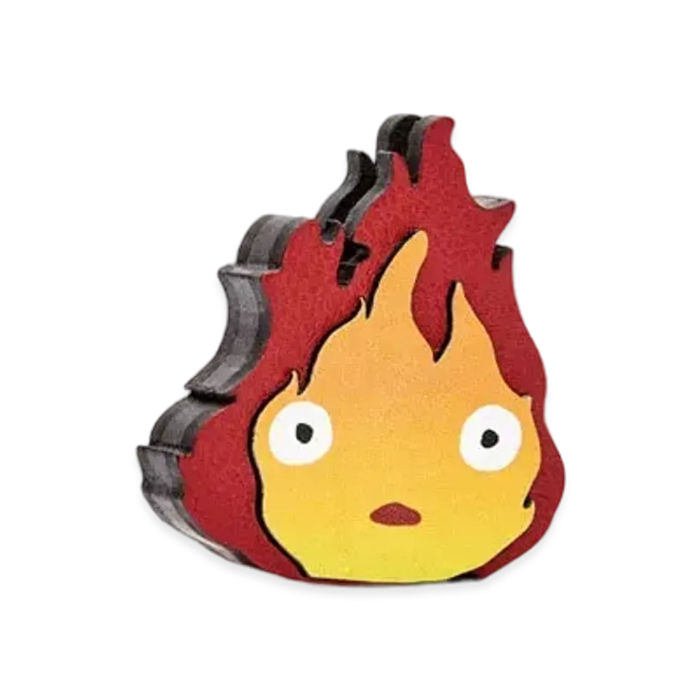 LOEWE x Howl's Moving Castle Calcifer Dice In Calfskin "Orange"