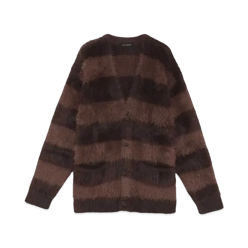 MLVINCE SHAGGY CARDIGAN "BORDER"