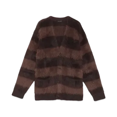 MLVINCE SHAGGY CARDIGAN "BORDER"