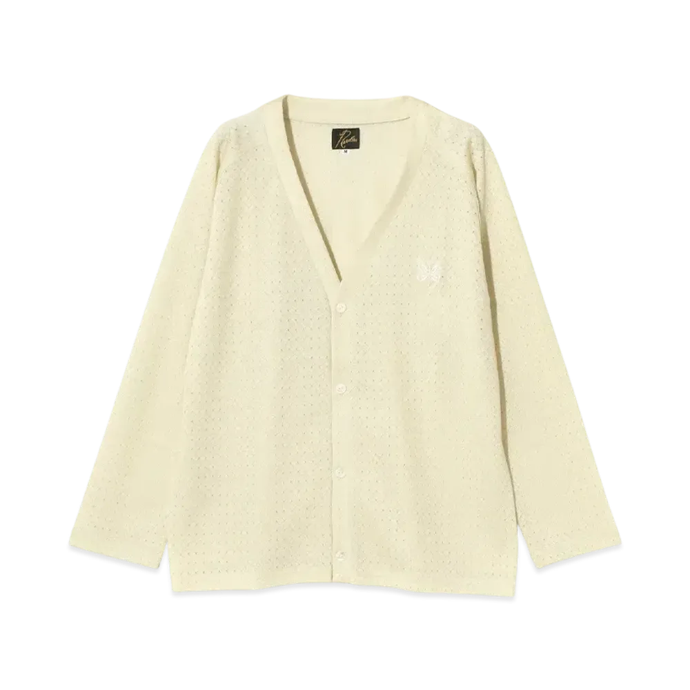 NEEDLES V-Neck Cardigan - R/PE Russell "Cream"