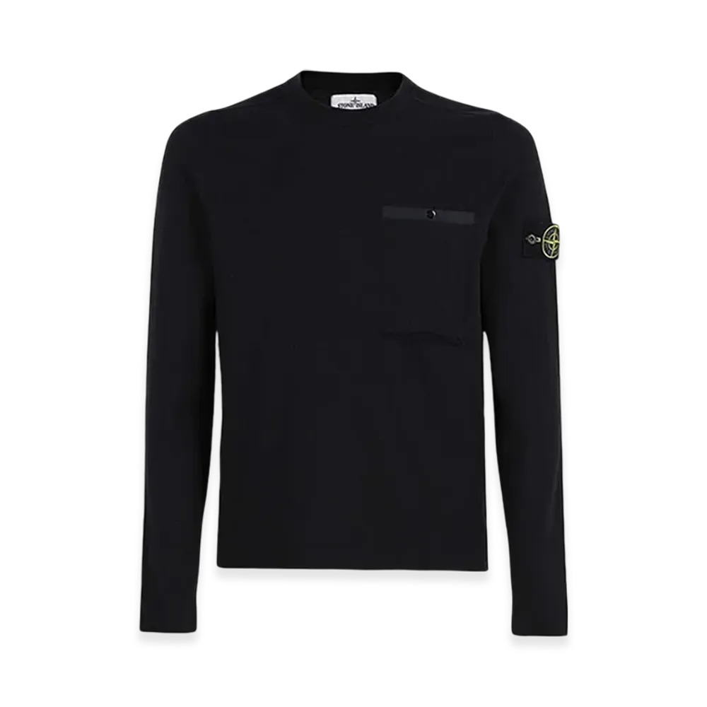 Stone Island 517B8 Pocket Crewneck Knit - 22SS "Navy Blue"