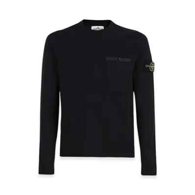 Stone Island 517B8 Pocket Crewneck Knit - 22SS "Navy Blue"