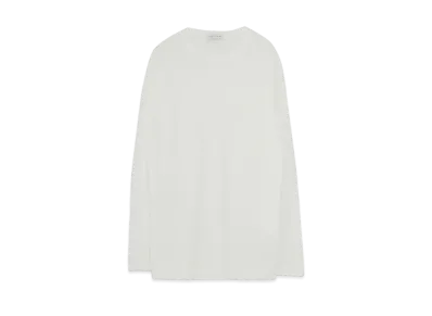 Yohji Yamamoto Pour Homme 30/-ULTIMA PLAIN STITCH NEW ROUND NECK LONG SLEEVES "White"