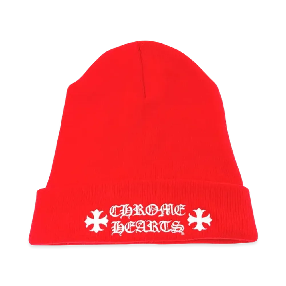 Chrome Hearts Wool Watch Cap Logo Embroidery Beanie "Red"