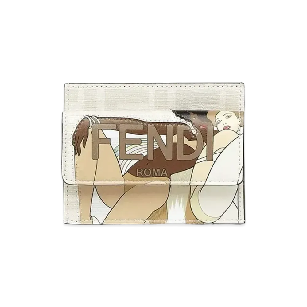 FENDI Fabric Card Case "White"