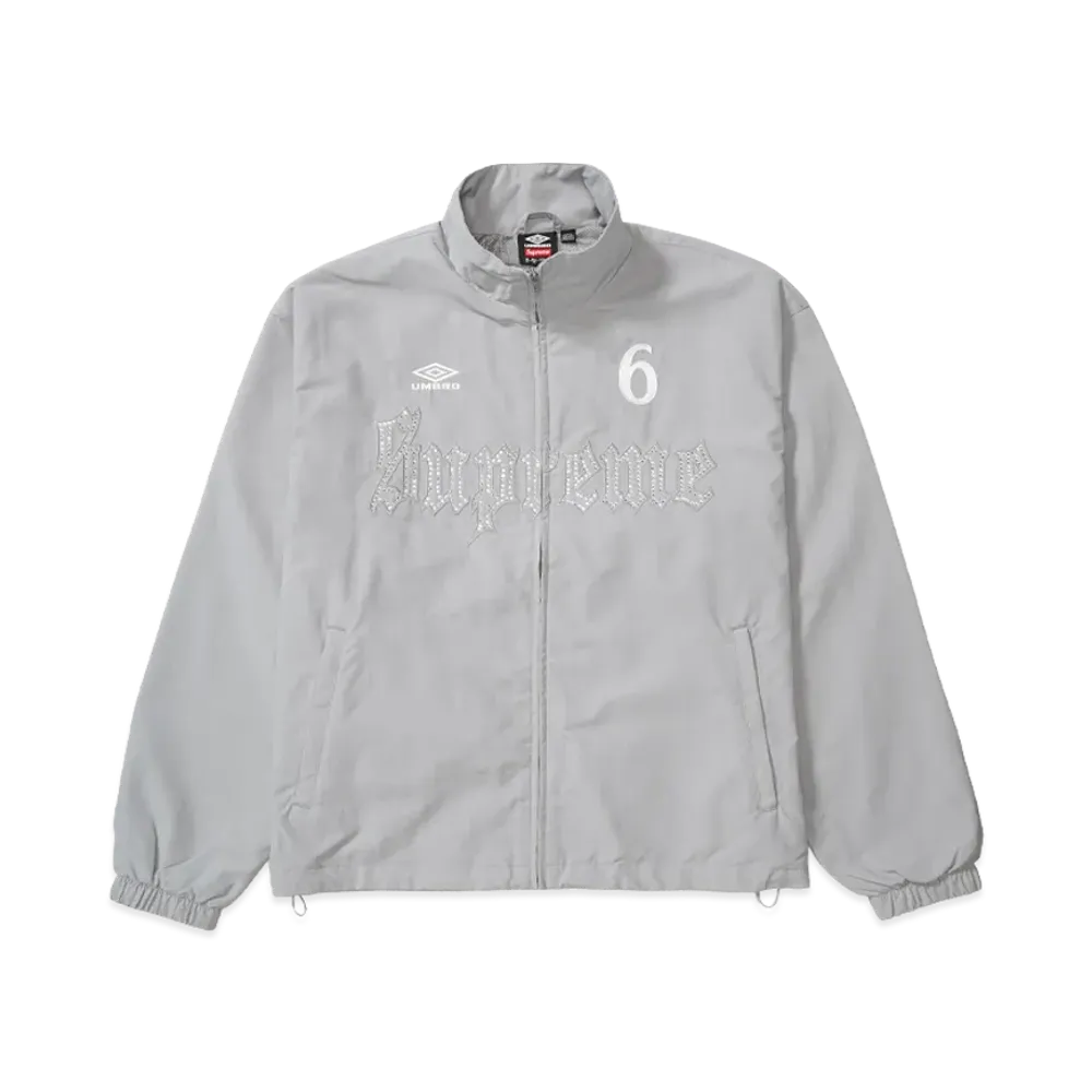 Supreme x Umbro Rhinestone Track Jacket "Light Grey"