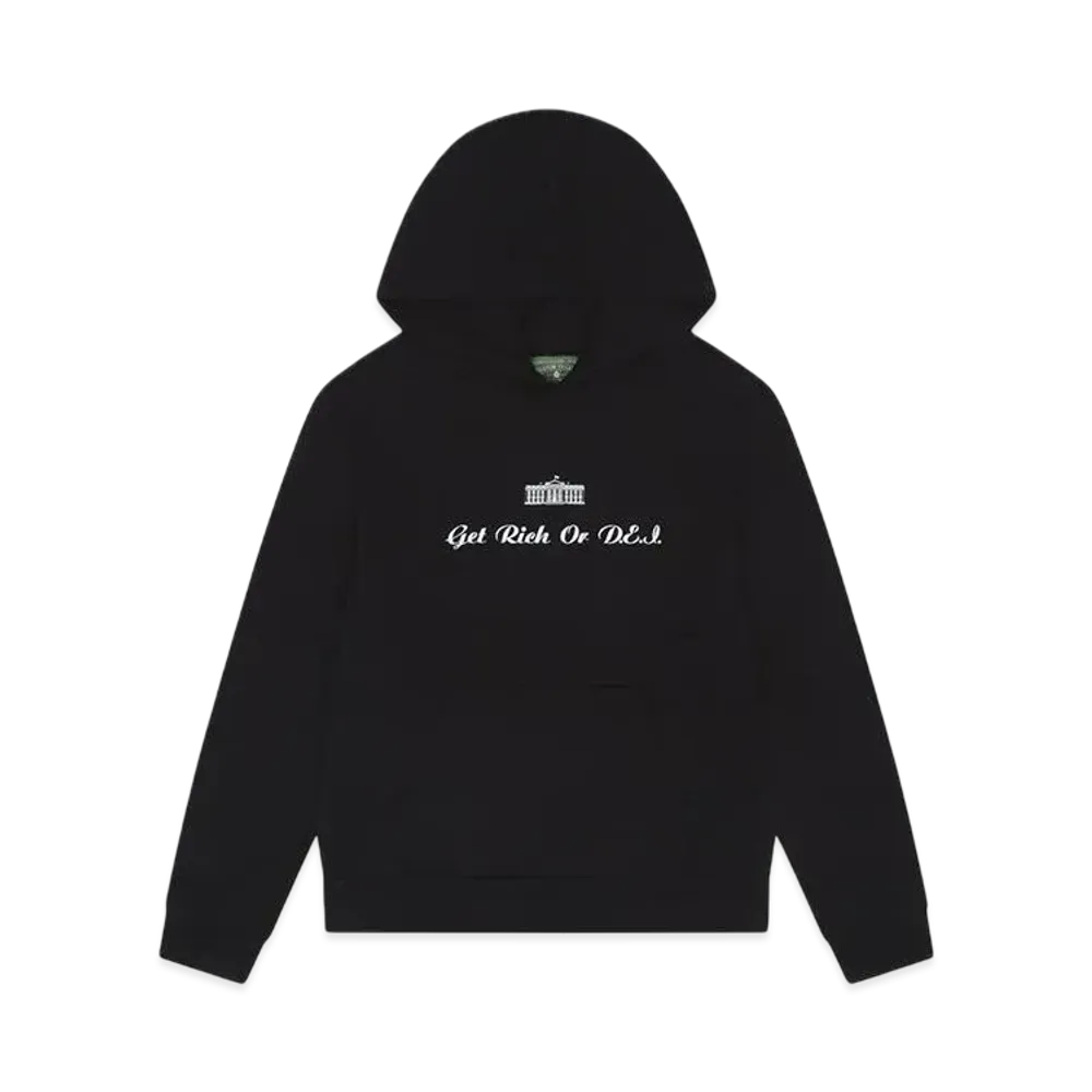 DENIM TEARS Get Rich or DEI Hoodie "Black"