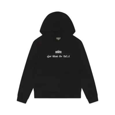 DENIM TEARS Get Rich or DEI Hoodie "Black"