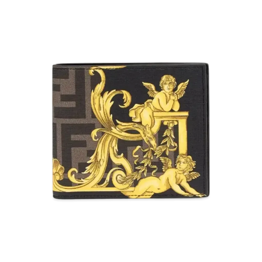 FENDI x Versace Fendace Bi-Fold Wallet In Multicolor Fabric "Multicolor"