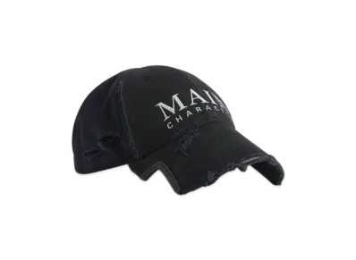 BALENCIAGA Main Character Artwork Cap "Faded Black"