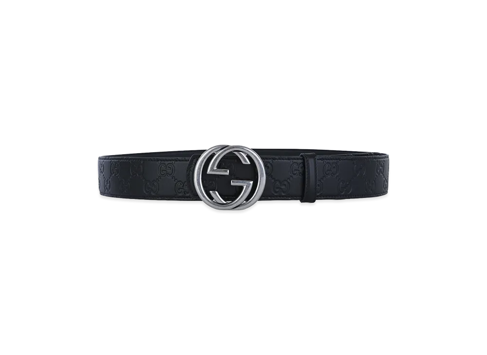 GUCCI 'Incrocio GG' Reversible Belt "Black"