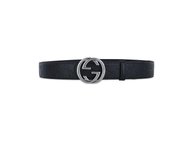 GUCCI 'Incrocio GG' Reversible Belt "Black"