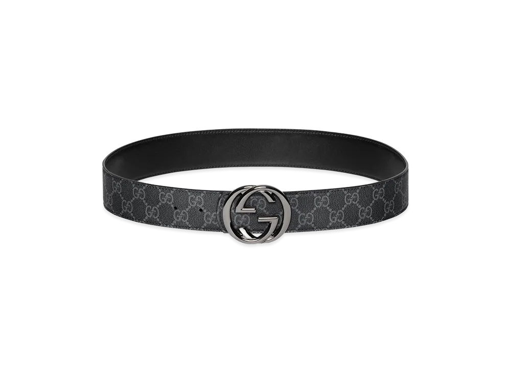 GUCCI 'Incrocio GG' Reversible Belt "Black"