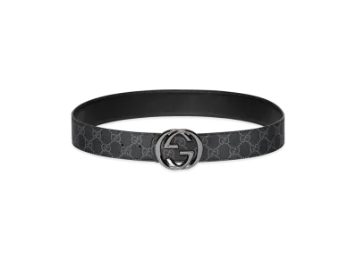 GUCCI 'Incrocio GG' Reversible Belt "Black"