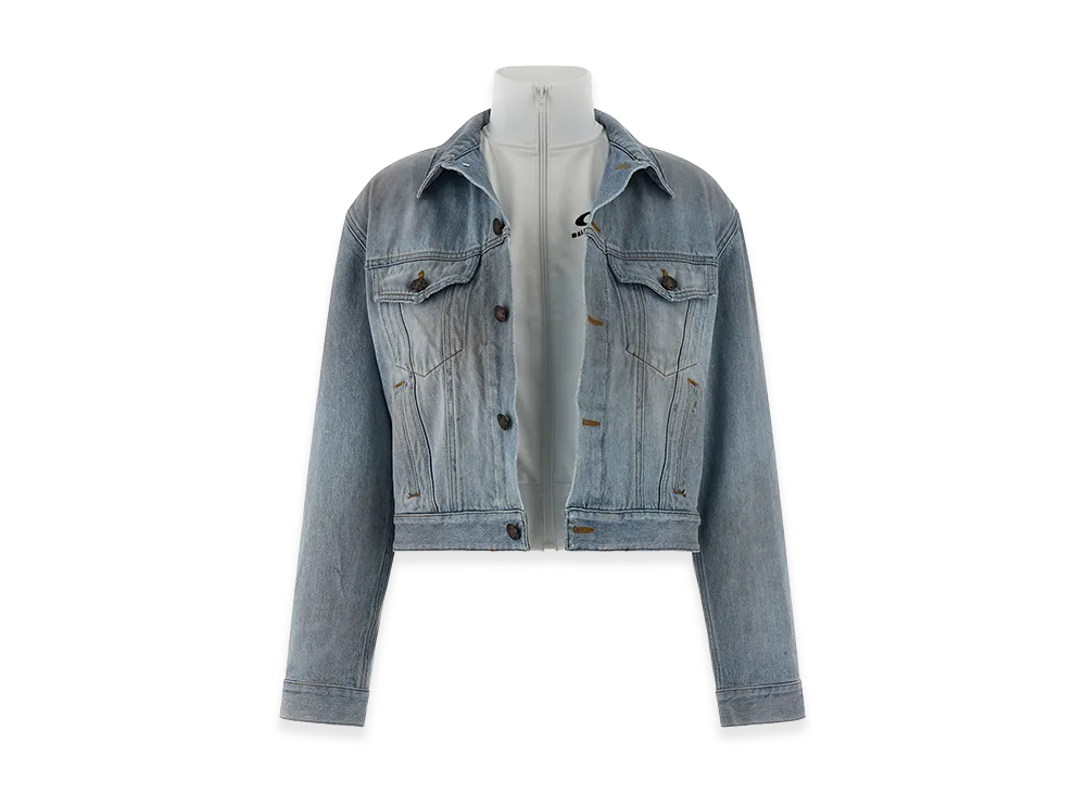 BALENCIAGA Women's Double Layer Jacket "Light Blue"