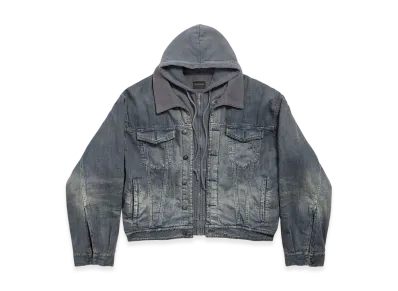 BALENCIAGA Layered Lined Denim Jacket "Blue"
