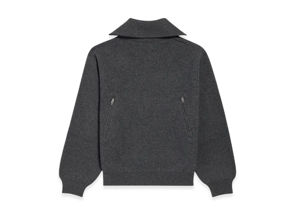 BALENCIAGA Back-to-front High Neck Sweater "Dark Heather Grey"