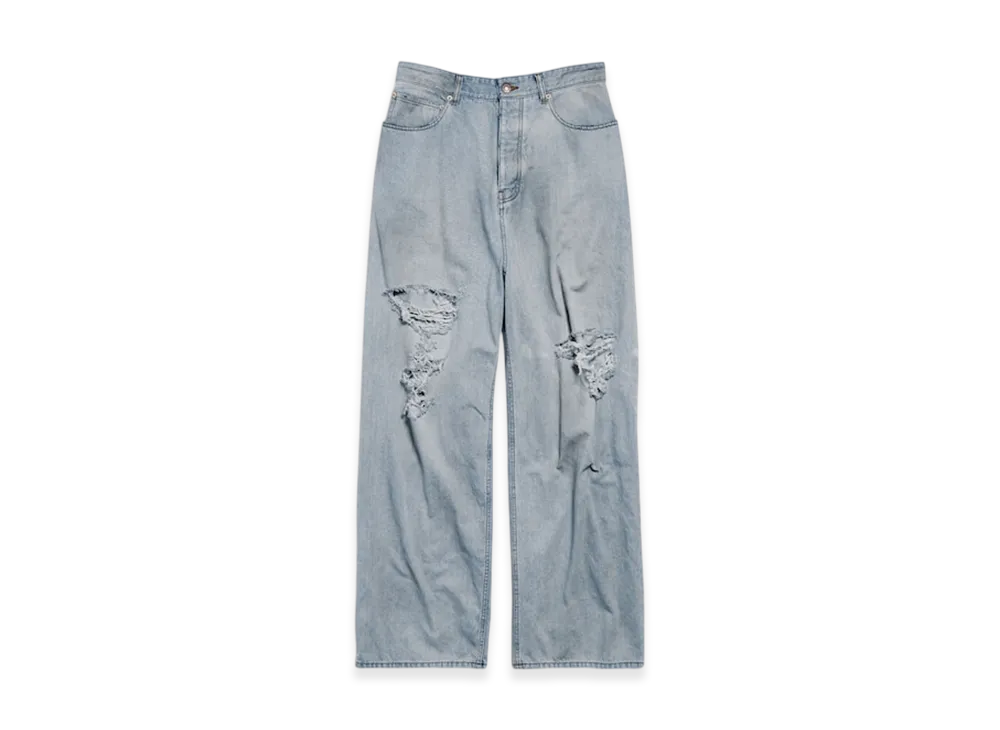 BALENCIAGA Women's Baggy Pants "Light Blue"