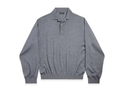 BALENCIAGA Polo Neck Sweater "Heather Grey"