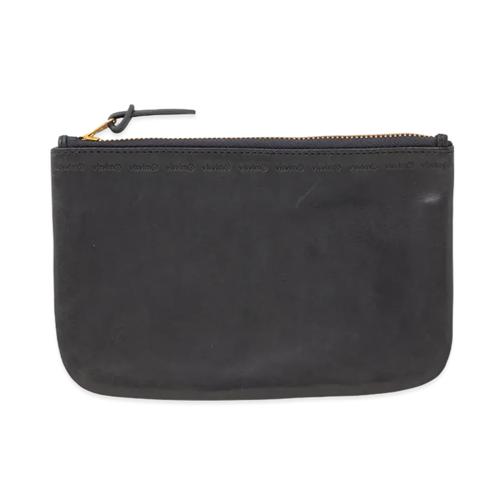 visvim Leather Travel Pouch "Navy"