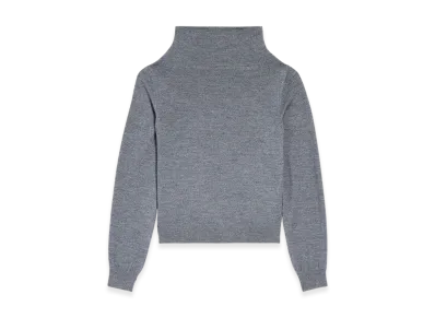 BALENCIAGA Women's Drapey Sweater "Heather Grey"
