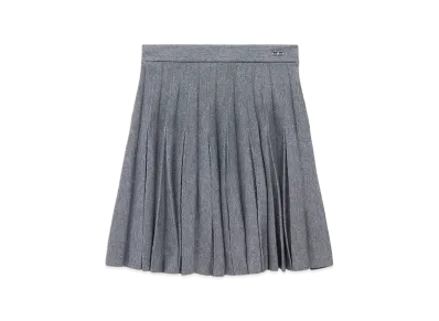 BALENCIAGA Women's Pleated Skirt "Heather Grey"