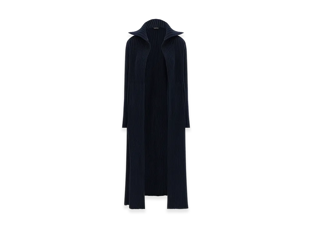BALENCIAGA Women's Ribbed Cardigan "Blue"
