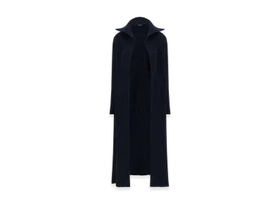 BALENCIAGA Women's Ribbed Cardigan "Blue"