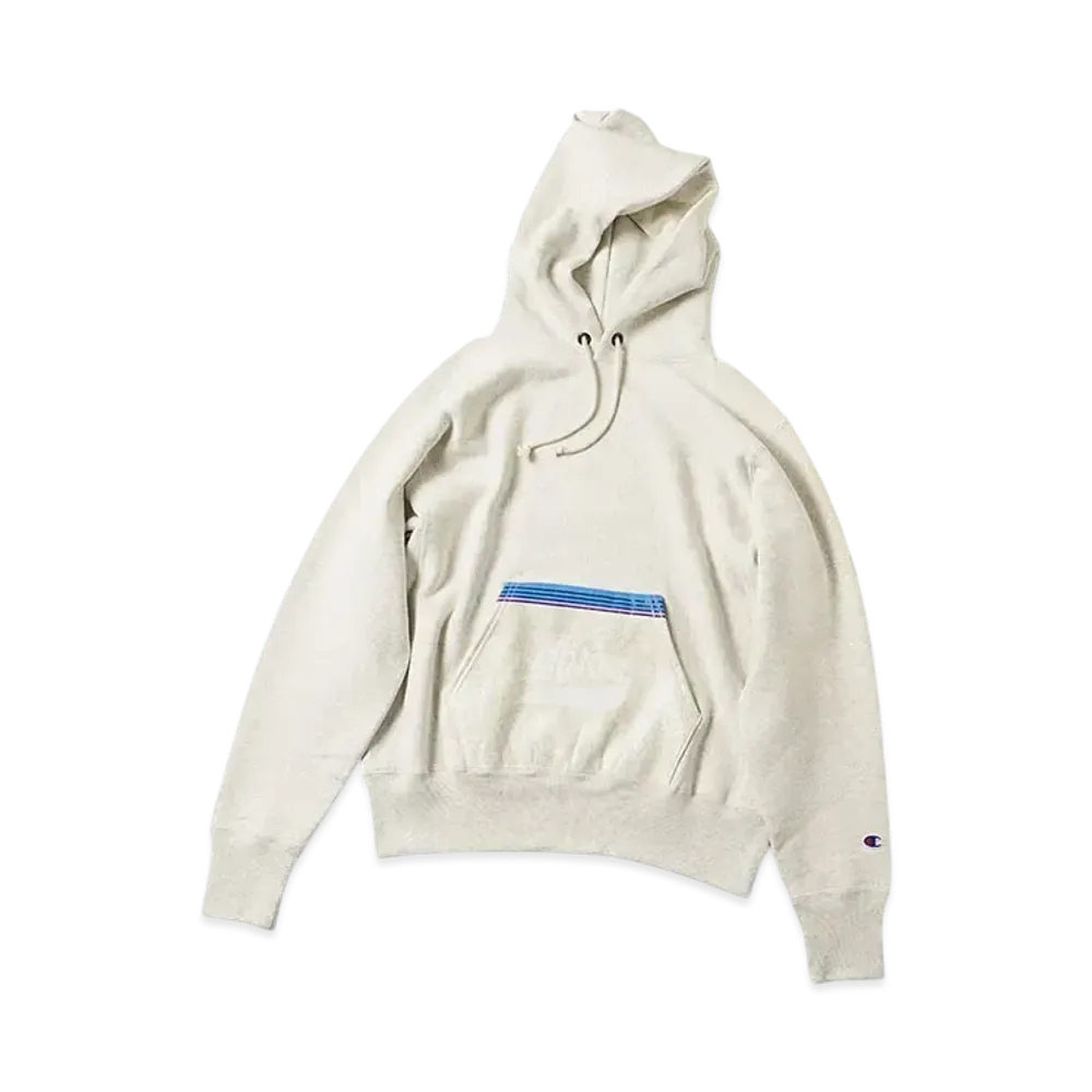 Champion for BEAMS COUTURE x Ziploc Logo Reverse Weave Hooded Sweatshirt "Oatmeal"