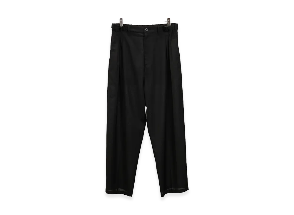 ANCELLM Belted Wool Slacks "Black"
