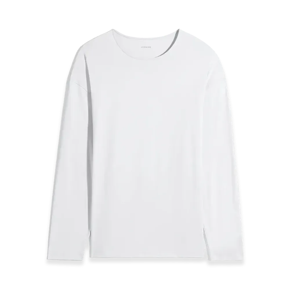 LEMAIRE Cotton Silk Long Sleeve T-Shirt "Plaster"