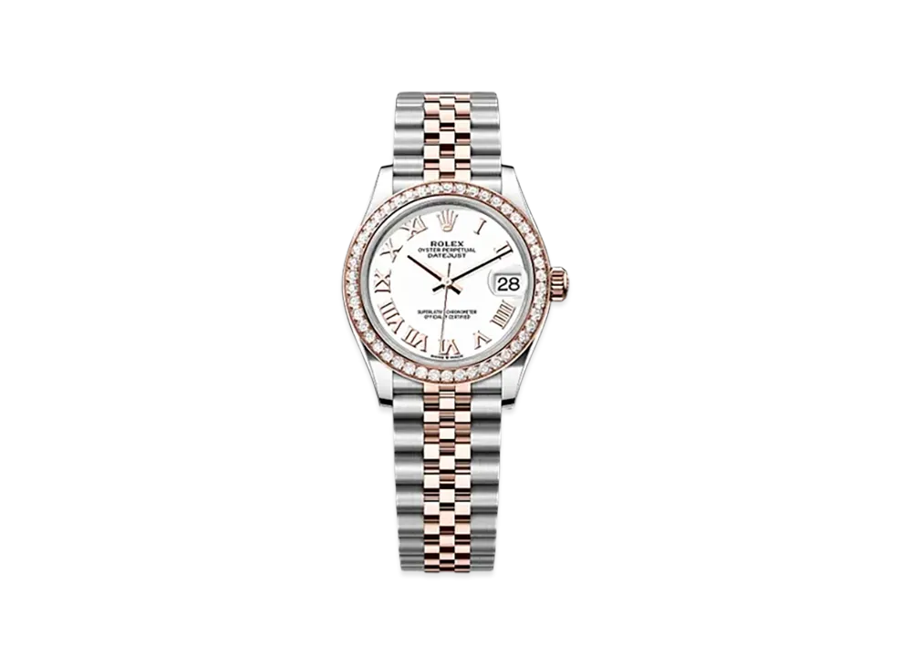 ROLEX Datejust 31mm Oystersteel & Everose Gold Diamond 278381RBR "White"