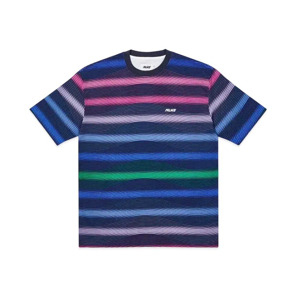 PALACE WAVEY STRIPE T-SHIRT "Navy"