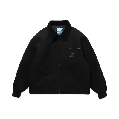 CITY COUNTRY CITY CANVAS ZIP UP JACKET "BLACK"