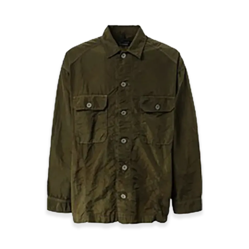 COMME des GARCONS HOMME Nylon Grosgrain Military Jacket "Khaki"
