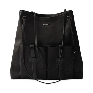 PRADA Large Leather Bag "Black"