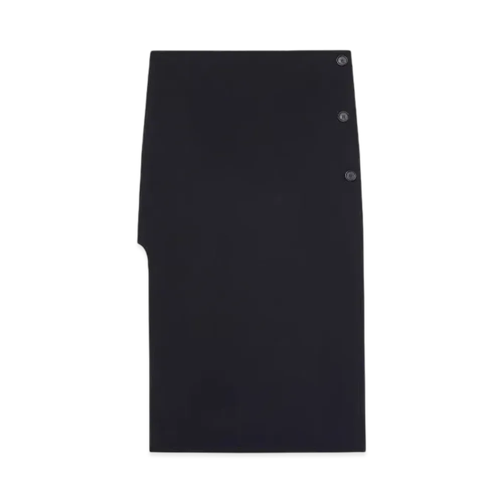 Courreges Oblique Tailored Midi Skirt "Black"