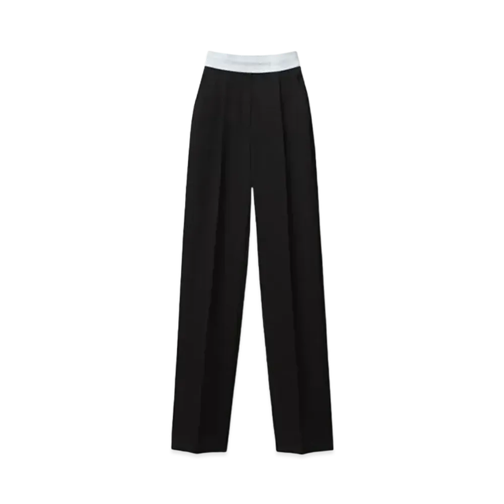 Alexander Wang Wool Tailoring Pleats Pants "Black"