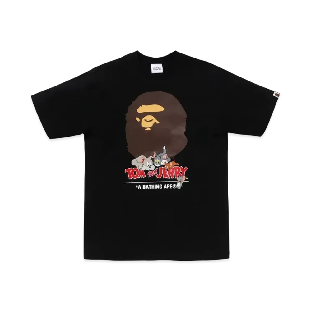 A BATHING APE x Tom And Jerry 85TH Kids Ape Head Tee #2 "Black"