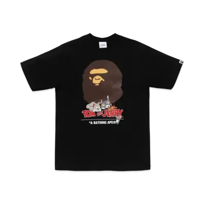 A BATHING APE x Tom And Jerry 85TH Kids Ape Head Tee #2 "Black"