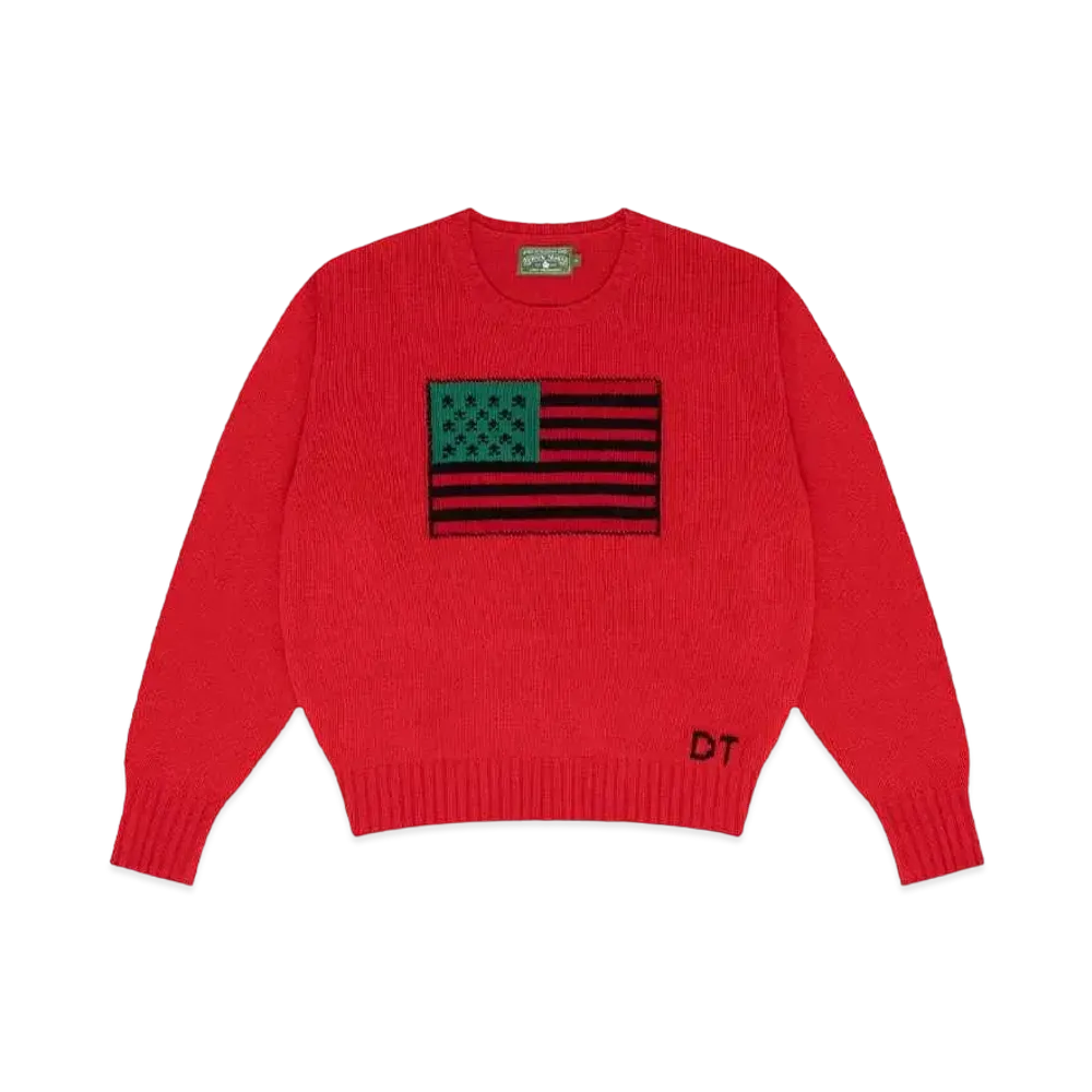 DENIM TEARS 1619 Pan African Flag Sweater "Red"