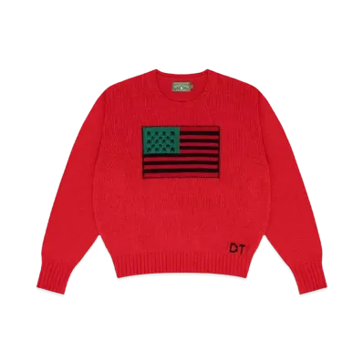 DENIM TEARS 1619 Pan African Flag Sweater "Red"