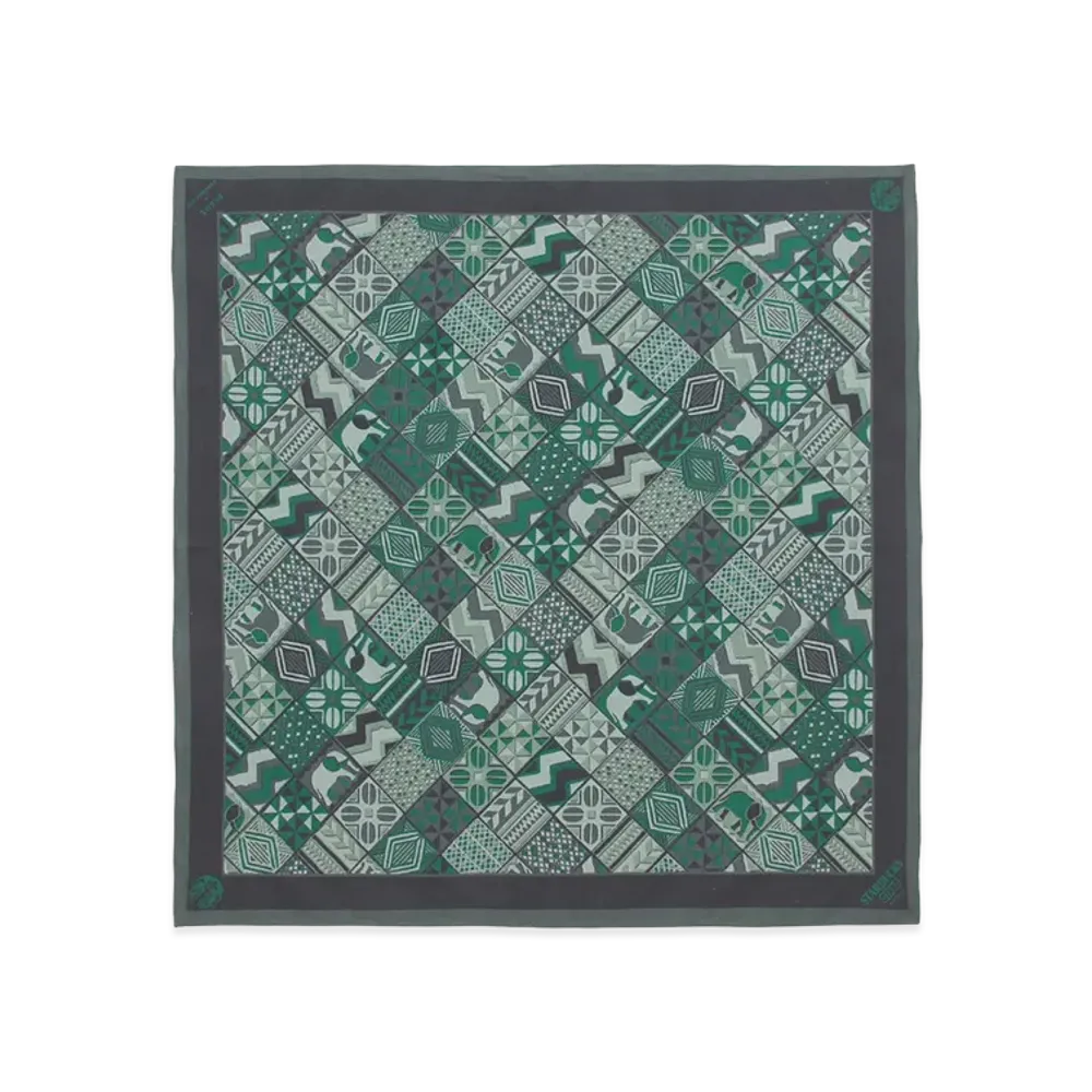 STARBUCKS STAND by BEAMS All-Over Print Bandana "Green"