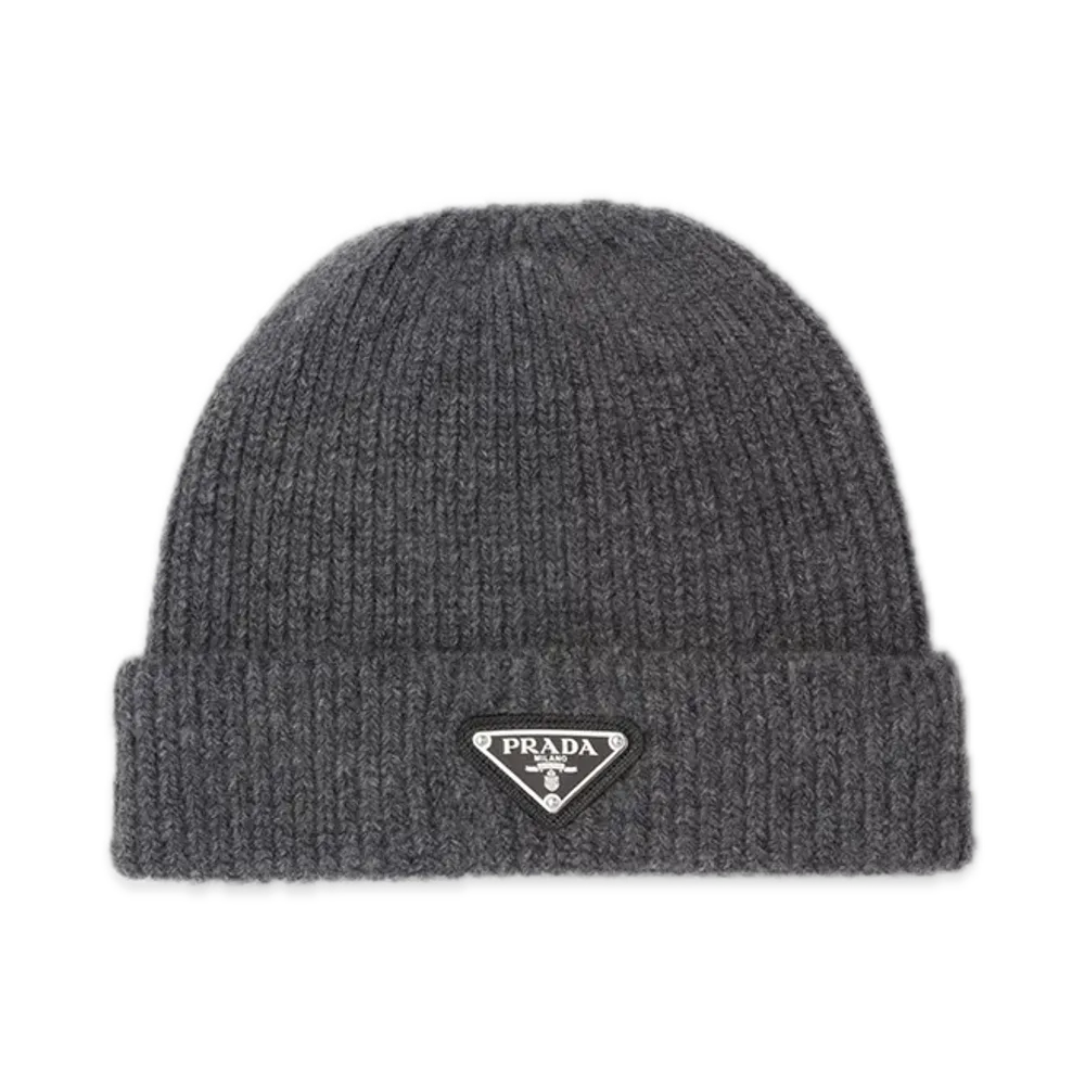 PRADA Wool & Cashmere Beanie "Gray"