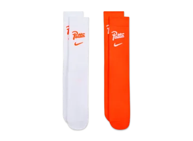 Nike x Patta X2 World Cup Everyday Essential Crew Socks (2 Pairs) Netherlands "White/Orange"
