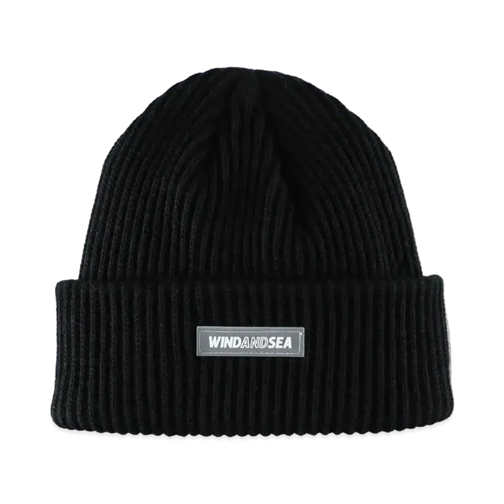WIND AND SEA Wide Rib Knit Cap "Black"