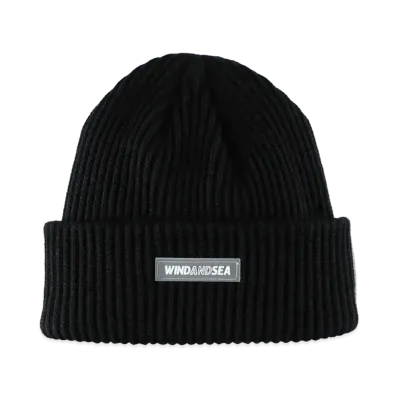 WIND AND SEA Wide Rib Knit Cap "Black"