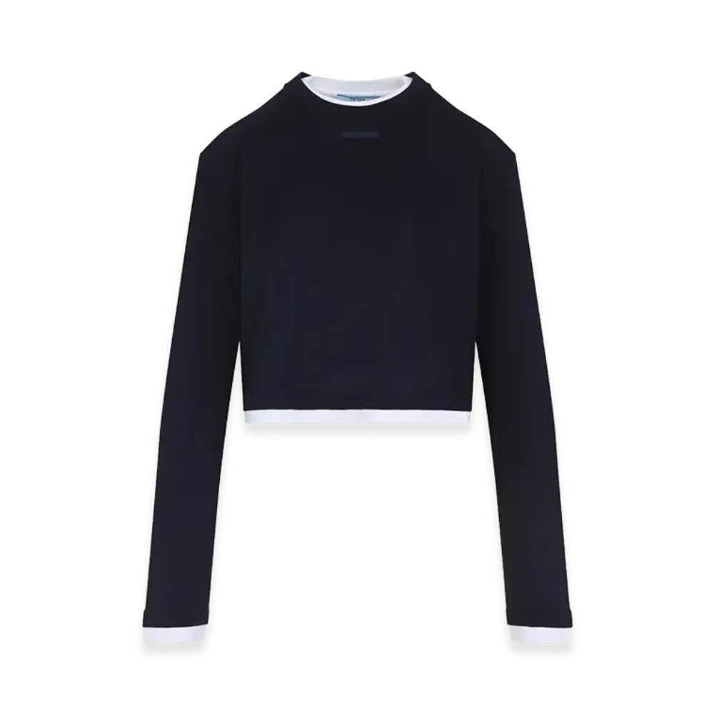 PRADA Women's Cotton T-Shirt "Blue"