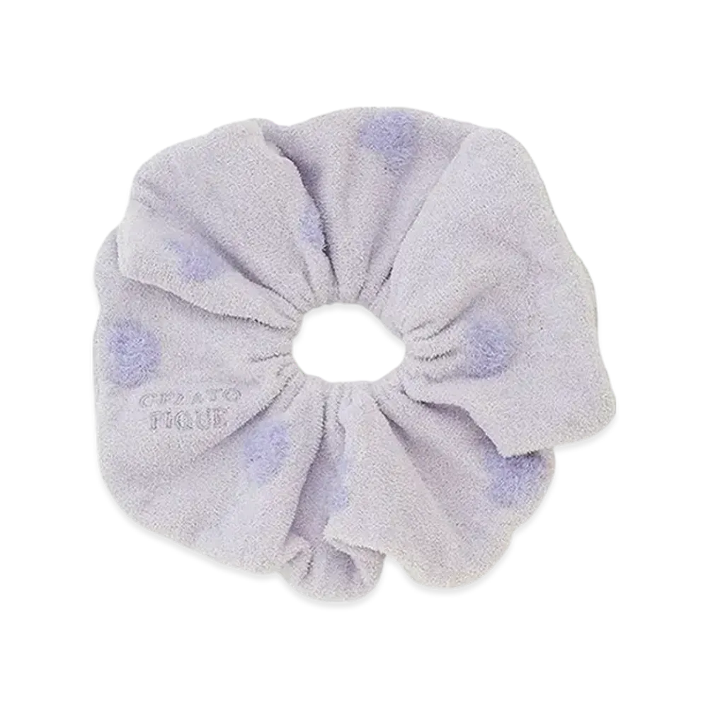 GELATO PIQUE Heart Jacquard Scrunchie "Purple"