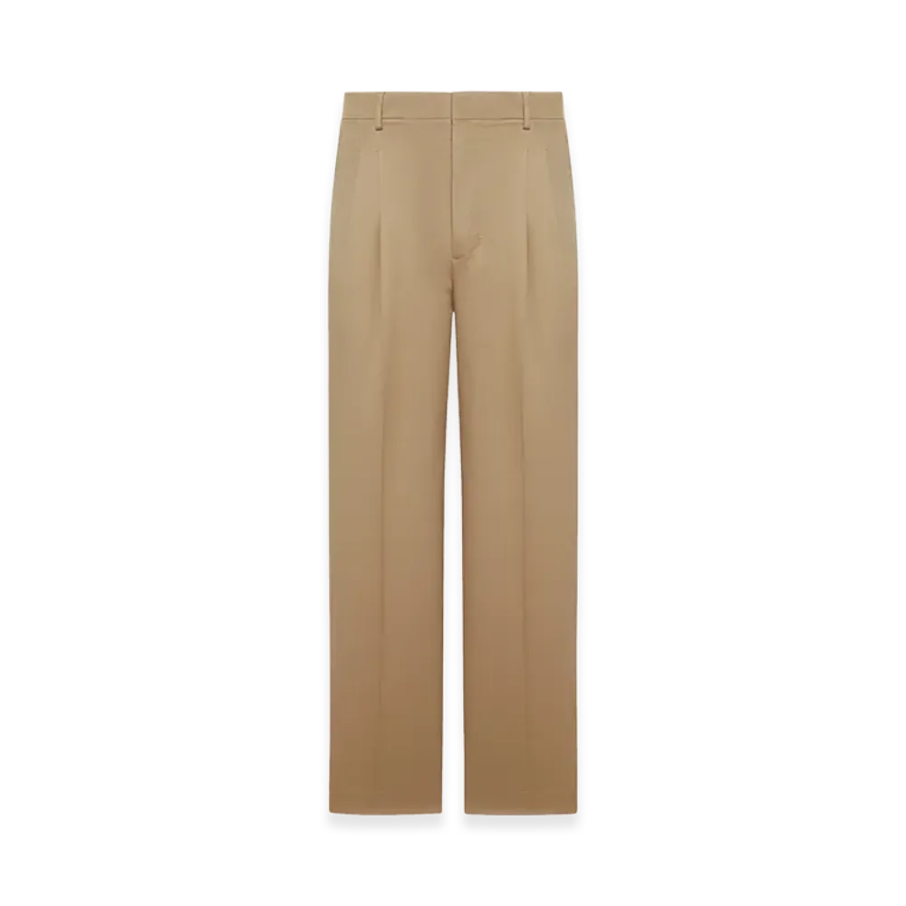 AMI PARIS Tailored Cotton Trousers with Pences "Beige"